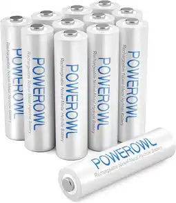 Amazon POWEROWL AAA Ni-MH AAA oplaadbare batterijen, 1,2 V, lage zelfontlading, 1000 mAh, 12 stuks aanbieding