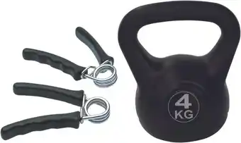 Bol.com Tunturi - Fitness Set - Knijphalters 2 stuks - Kettlebell 4 kg aanbieding