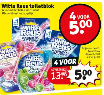 Kruidvat Witte Reus toiletblok 4st aanbieding