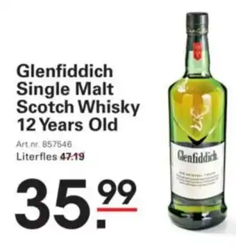 Sligro Glenfiddich Single Malt Scotch Whisky 12 Years Old aanbieding