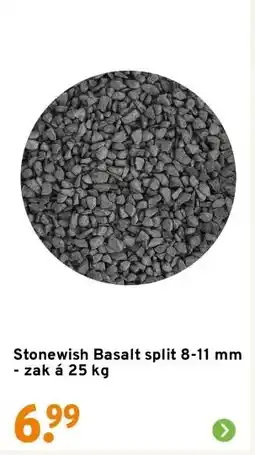 GAMMA Stonewish Basalt split 8-11 mm - zak á 25 kg aanbieding