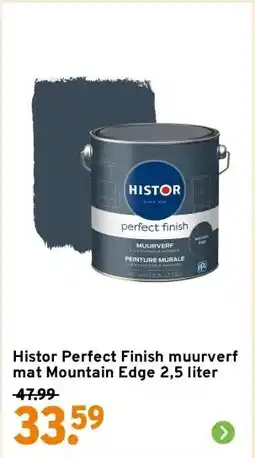 GAMMA Histor Perfect Finish muurverf mat Mountain Edge 2,5 liter aanbieding