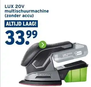 GAMMA LUX 20V multischuurmachine (zonder accu) aanbieding