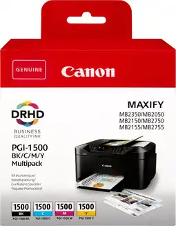 Bol.com Canon 9218B005|PGI-1500BKCMY Inktcartridge MultiPack BkCMY 124ml + 3x45ml VE=4 voor Canon MB 2050 aanbieding