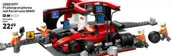 Intertoys LEGO CITY F1 pitstop en pitcrew met Ferrari auto 60443 aanbieding