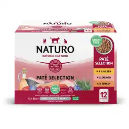 Albert Heijn Naturo Pate selection chicken, salmon, turkey aanbieding