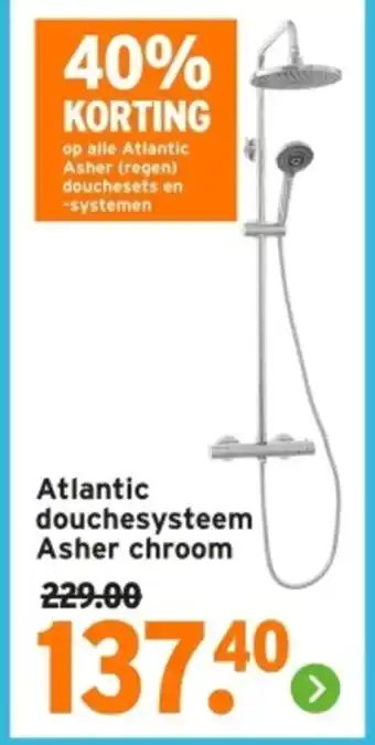 GAMMA Atlantic douchesysteem Asher chroom aanbieding