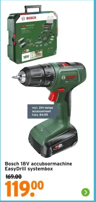 GAMMA Bosch 18V accuboormachine EasyDrill systembox aanbieding