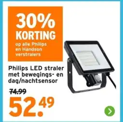 GAMMA Philips LED straler met bewegings en dag nachtsensor aanbieding