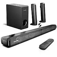 MediaMarkt ULTIMEA Apollo S50-200W 4.1ch Soundbar met Subwoofer, Deelbare 2-in-1 Soundbar Soundbar Zwart aanbieding