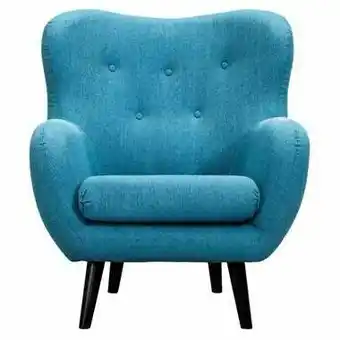 Leen Bakker Fauteuil Viborg - stof - turquoise aanbieding