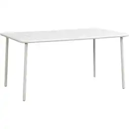 Leen Bakker Tuintafel Vence - metaal zand - 75x150x90 cm - Leen Bakker aanbieding