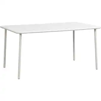 Leen Bakker Tuintafel Vence - metaal zand - 75x150x90 cm - Leen Bakker aanbieding