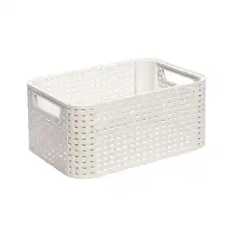 Leen Bakker Curver opbergmand Rattan - off-white - 28,5x19x13 cm - Leen Bakker aanbieding