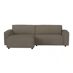 Leen Bakker Bank Brooklyn met chaise longue links - Soop - taupe - Leen Bakker aanbieding