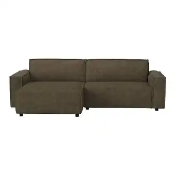 Leen Bakker Bank Brooklyn met chaise longue links - Cyclamen - taupe - Leen Bakker aanbieding