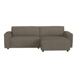 Leen Bakker Bank Brooklyn met chaise longue rechts - Soop - taupe - Leen Bakker aanbieding