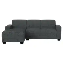 Leen Bakker Bank Aberdeen met chaise longue links - Kansas - grijs - Leen Bakker aanbieding