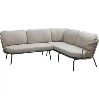 Leen Bakker Loungehoekbank Fermo - antraciet - 75x215x81 cm - Leen Bakker aanbieding