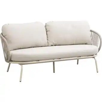 Leen Bakker Loungebank Fermo 2,5 zits - zand - 75x180x81 cm - Leen Bakker aanbieding