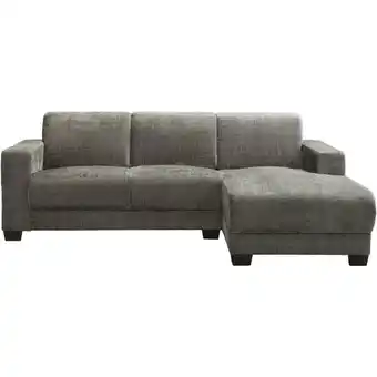 Leen Bakker Bank Aberdeen met chaise longue rechts - Cremona - grijs - Leen Bakker aanbieding