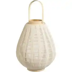 Leen Bakker Solar lantaarn Iza - beige - 50xØ29 cm - Leen Bakker aanbieding