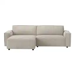 Bank Brooklyn met chaise longue rechts - Cyclamen - beige - Leen Bakker ...