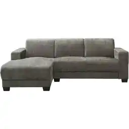 Leen Bakker Bank Aberdeen met chaise longue links - Cremona - grijs - Leen Bakker aanbieding