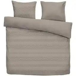 Leen Bakker Dekbedovertrek Maysa - beige - 200x220 cm - Leen Bakker aanbieding