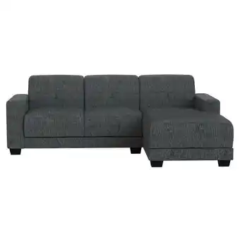 Leen Bakker Bank Aberdeen met chaise longue rechts - Kansas - grijs - Leen Bakker aanbieding