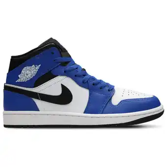 Foot Locker Jordan 1 Mid Heren Schoenen - Blauw - Maat: 41 - Leer, Synthetisch - Foot Locker aanbieding