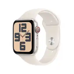 MediaMarkt APPLE Watch SE GPS + Cellular 44mm Starlight Sport Band M/L Smartwatch Starlight Aluminium aanbieding