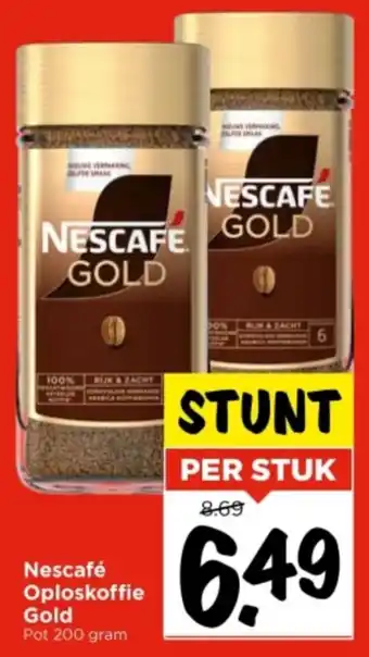 Vomar Voordeelmarkt Nescafé Oploskoffie Gold aanbieding