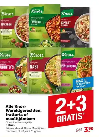 Coop Alle Knorr Wereldgerechten, trattoria of maaltijdmixen aanbieding