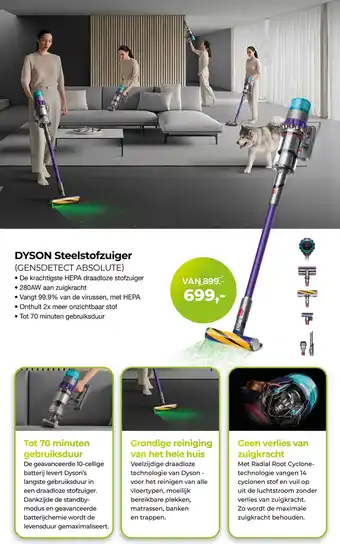 EP Beerepoot DYSON Steelstofzuiger aanbieding