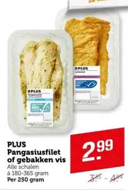 Coop PLUS Pangasiusfilet of gebakken vis aanbieding