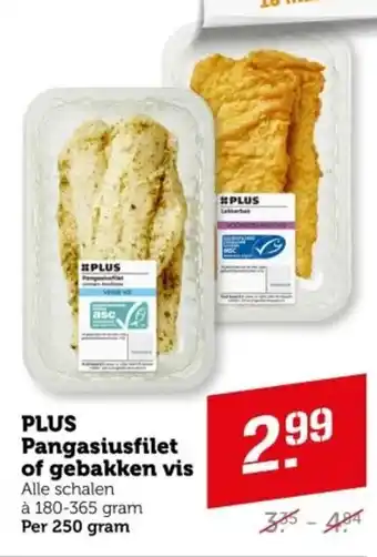 Coop PLUS Pangasiusfilet of gebakken vis aanbieding