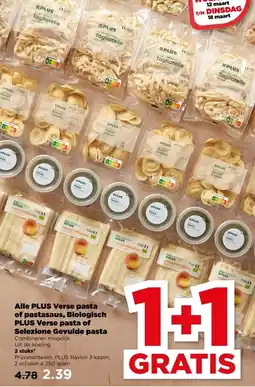 PLUS Alle PLUS Verse pasta of pastasaus, Biologisch PLUS Verse pasta of Selezione Gevulde pasta aanbieding