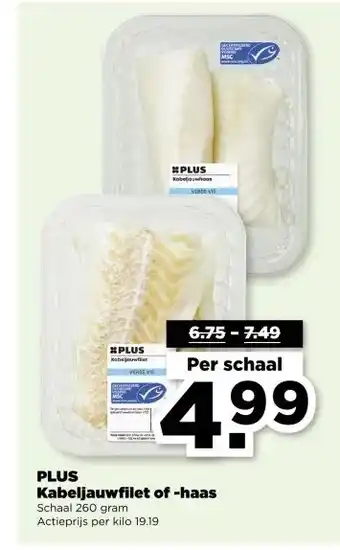 PLUS PLUS Kabeljauwfilet of -haas aanbieding