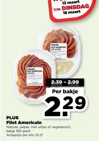 PLUS PLUS Filet Americain aanbieding