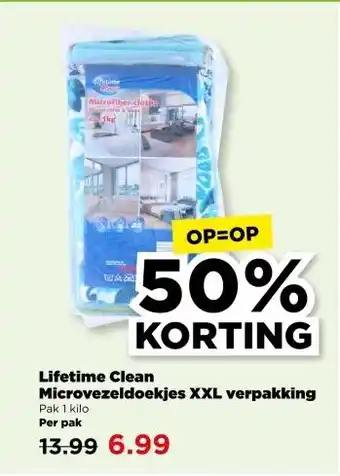 PLUS Lifetime Clean Microvezeldoekjes XXL verpakking aanbieding