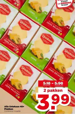 PLUS Alle Uniekaas 48+ Plakken aanbieding