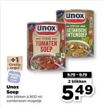 PLUS Unox Soep aanbieding