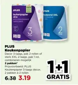 PLUS PLUS Keukenpapier aanbieding