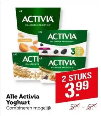 Coop Alle Activia Yoghurt aanbieding