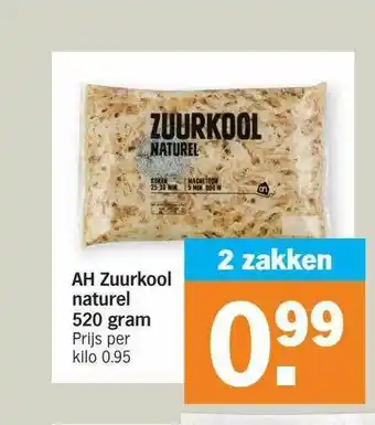 Albert Heijn AH Zuurkool Naturel 520 Gram aanbieding