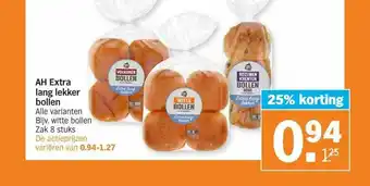 Albert Heijn AH Extra Lang Lekker Bollen 25% Korting aanbieding