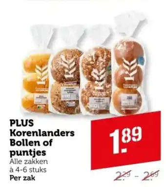 Coop PLUS Korenlanders Bollen of puntjes aanbieding