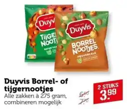 Coop Duyvis Borrel of tijgernootjes aanbieding