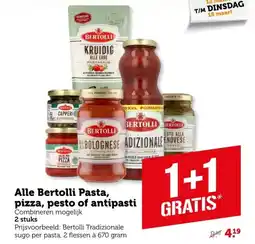 Coop Alle Bertolli Pasta, pizza, pesto of antipasti aanbieding